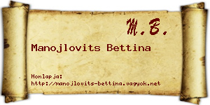 Manojlovits Bettina névjegykártya